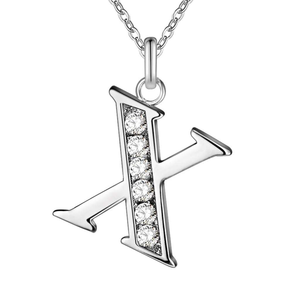 Collier satellite avec lettres en cristal