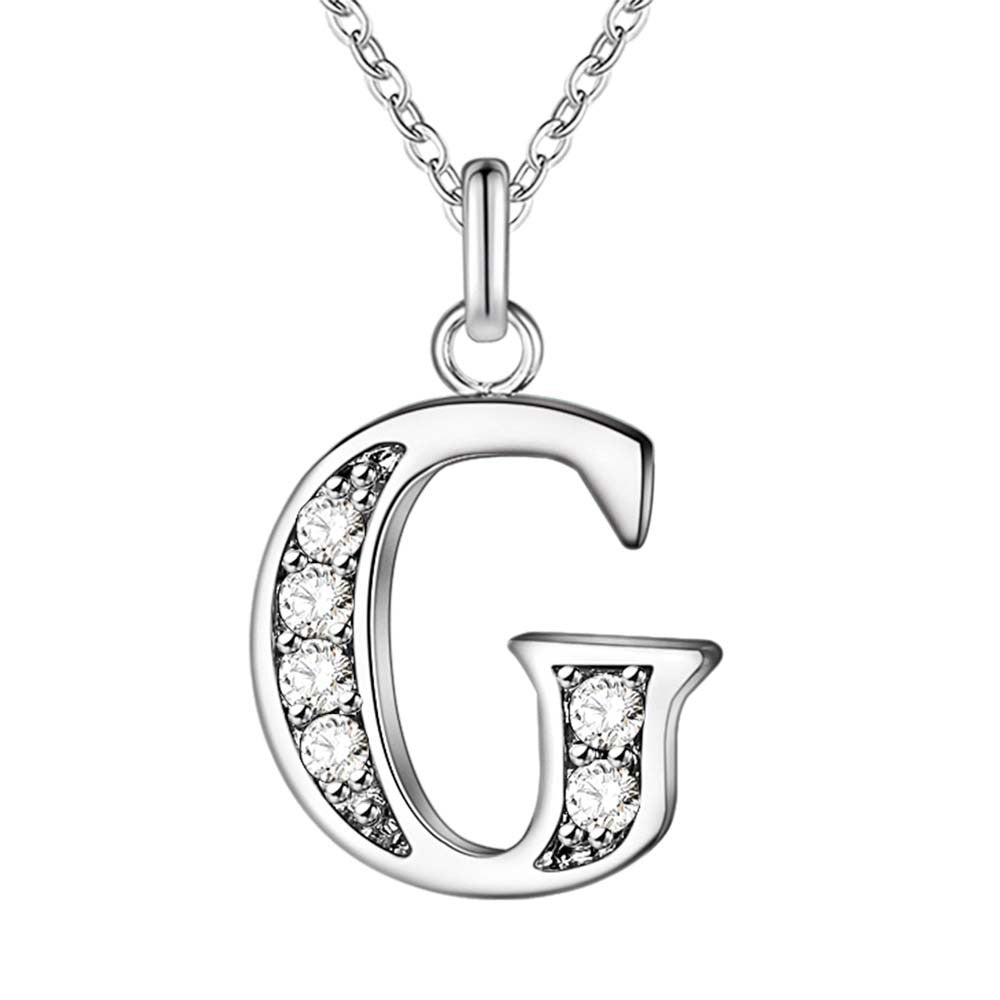 Collier satellite avec lettres en cristal
