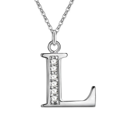 Collier satellite avec lettres en cristal