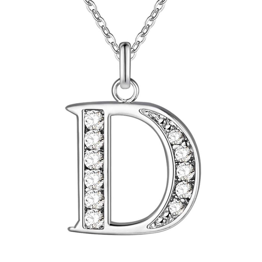 Collier satellite avec lettres en cristal
