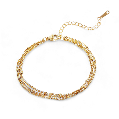 Bracelet chaîne satellite triple couche