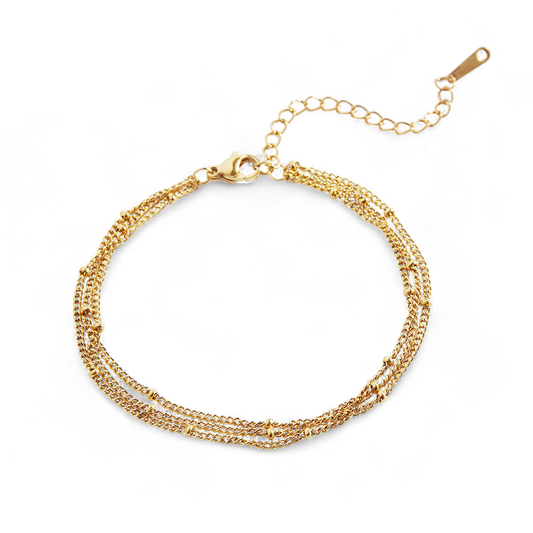 Bracelet chaîne satellite triple couche
