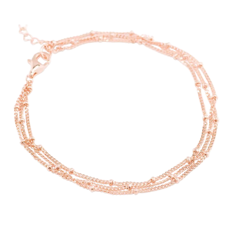 Bracelet chaîne satellite triple couche