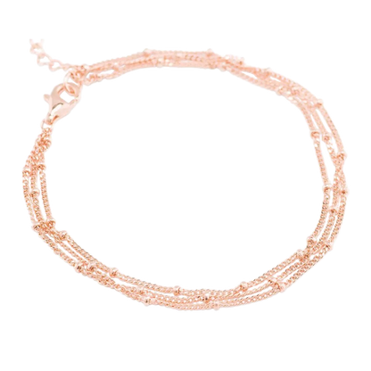 Bracelet chaîne satellite triple couche
