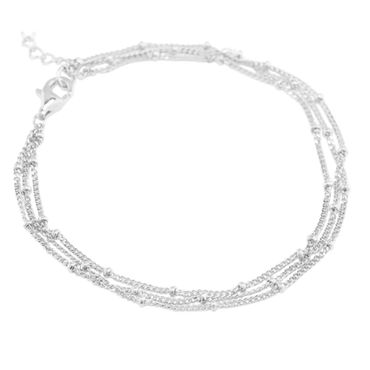 Bracelet chaîne satellite triple couche