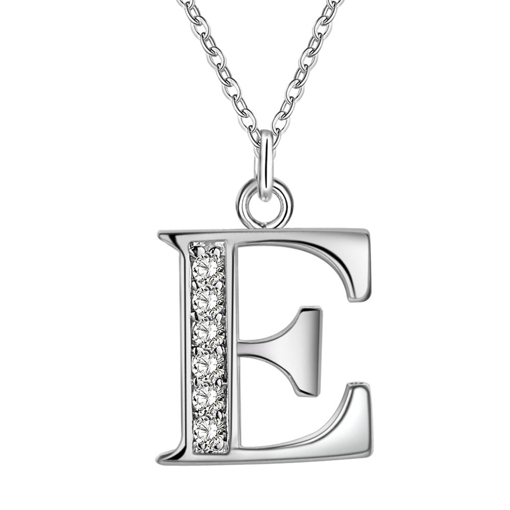 Collier satellite avec lettres en cristal