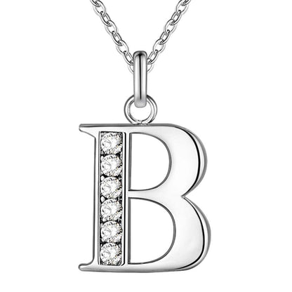 Collier satellite avec lettres en cristal