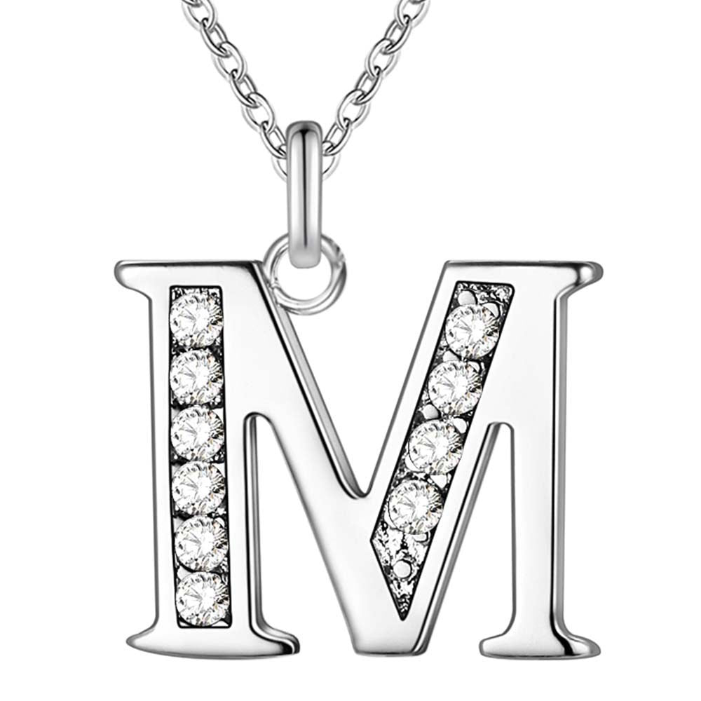 Collier satellite avec lettres en cristal