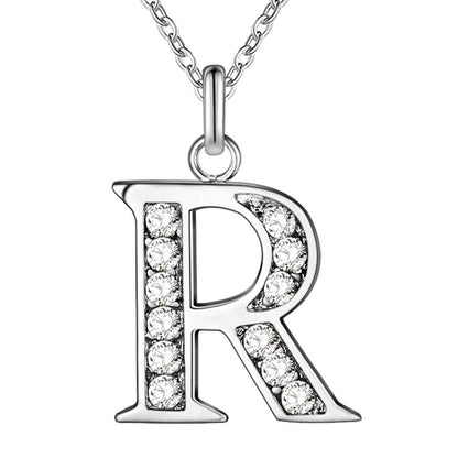 Collier satellite avec lettres en cristal