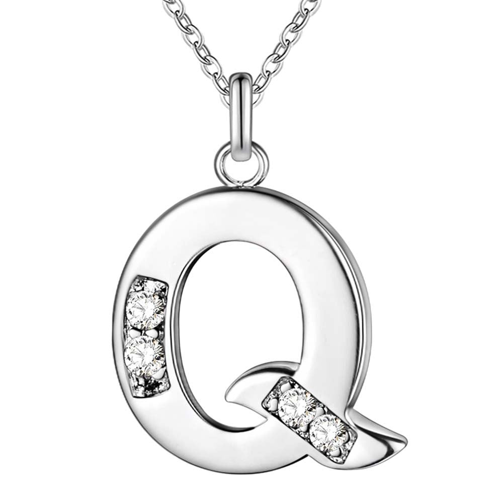 Collier satellite avec lettres en cristal