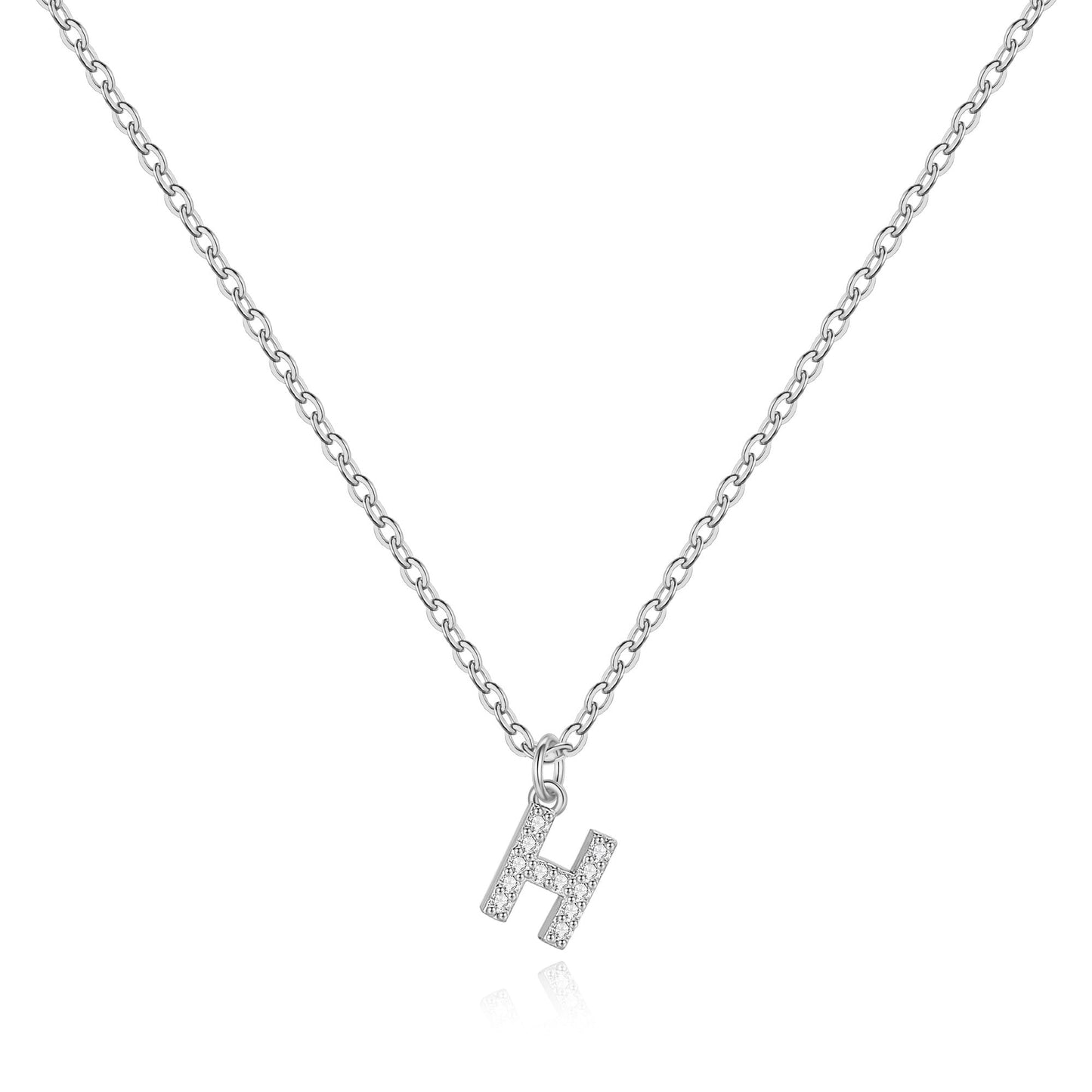 Pavé-Halskette mit Großbuchstaben