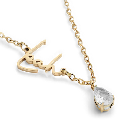 Handmade Birthstone Name Necklace