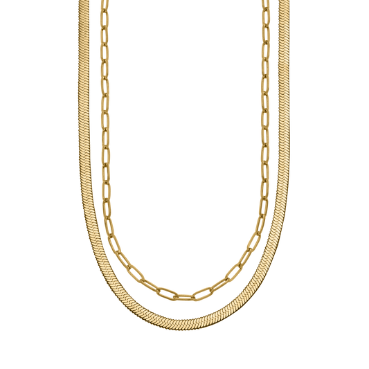 Ensemble de chaînes à chevrons et à trombones