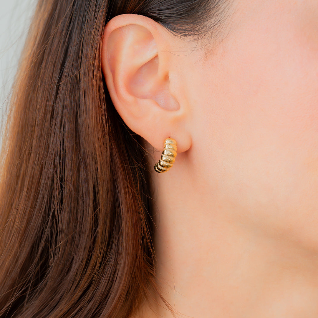 Boucles d'oreilles créoles croissant