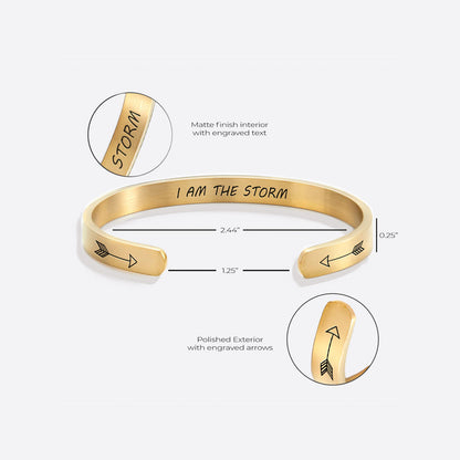 Bracelet manchette Je suis la tempête