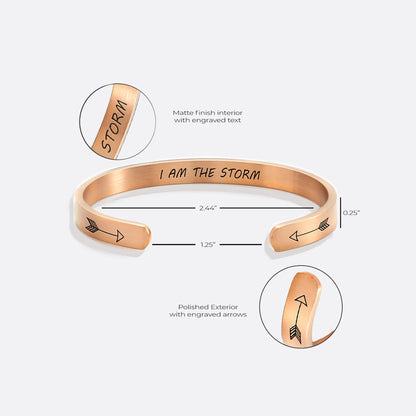 Bracelet manchette Je suis la tempête