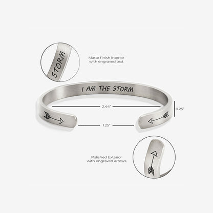 Bracelet manchette Je suis la tempête