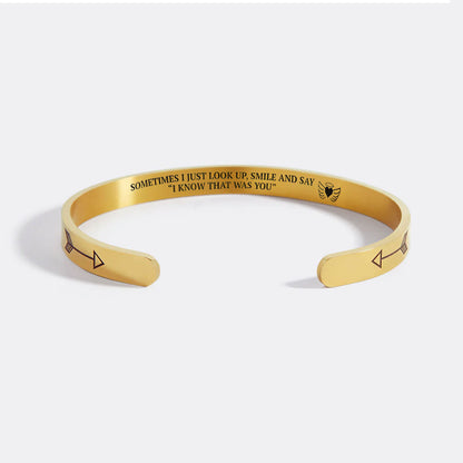 Ich weiß, dass du das warst Manschettenarmband