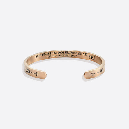 Ich weiß, dass du das warst Manschettenarmband
