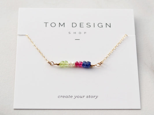 Gemstone Birthstone Bar - Build Your Own