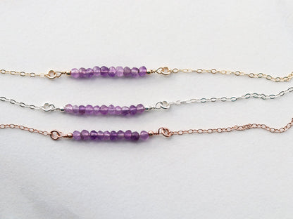 Gemstone Bar Necklace