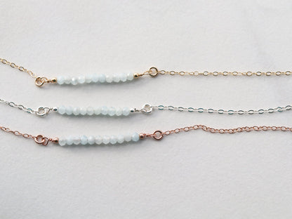 Gemstone Bar Necklace