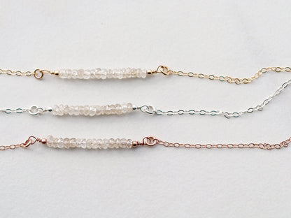 Gemstone Bar Necklace