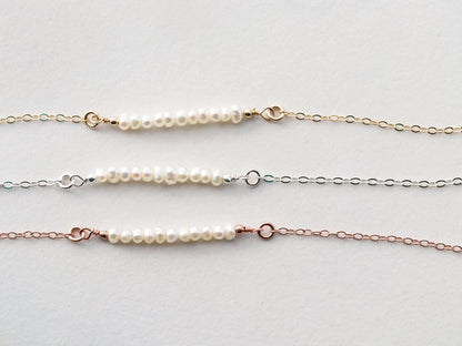 Gemstone Bar Necklace
