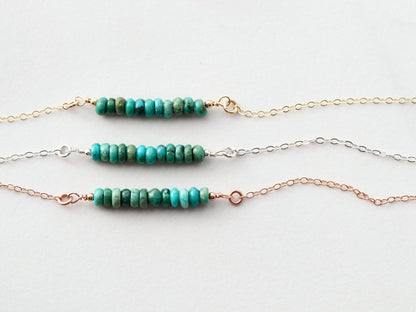 Gemstone Bar Necklace