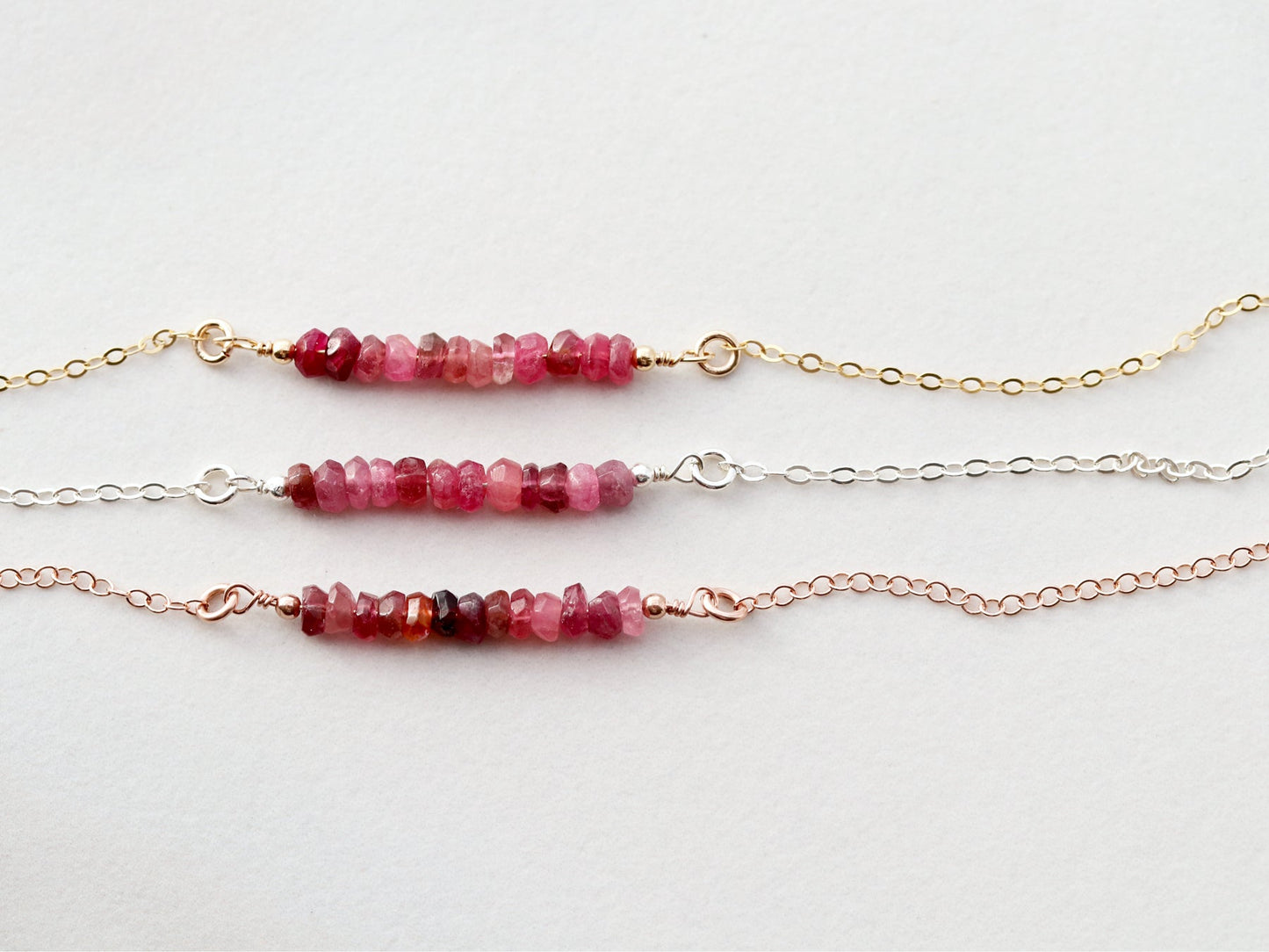 Gemstone Bar Necklace