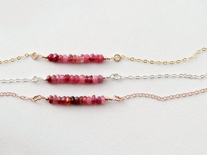 Gemstone Bar Necklace
