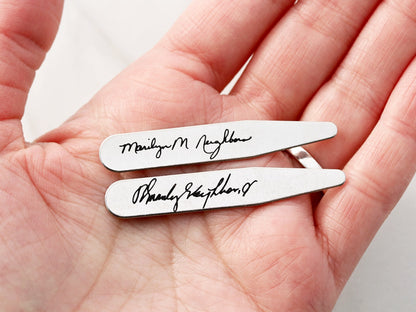 Handwriting Collar Stays