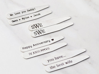 Engraved Collar Stays