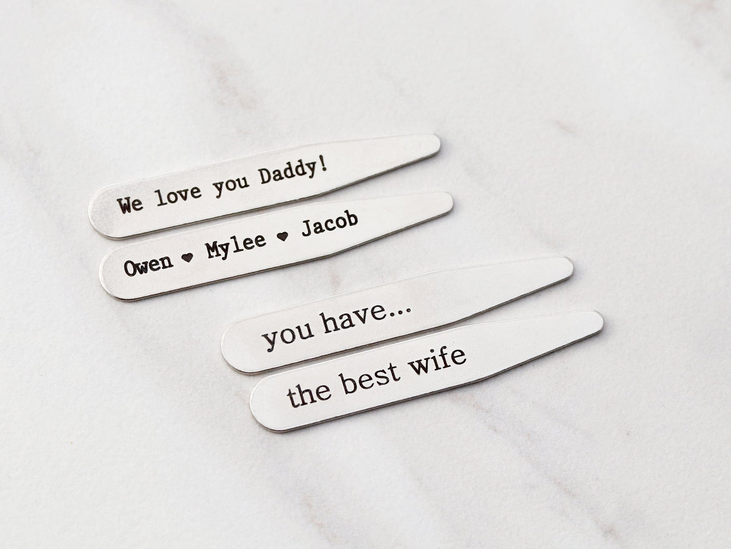 Engraved Collar Stays