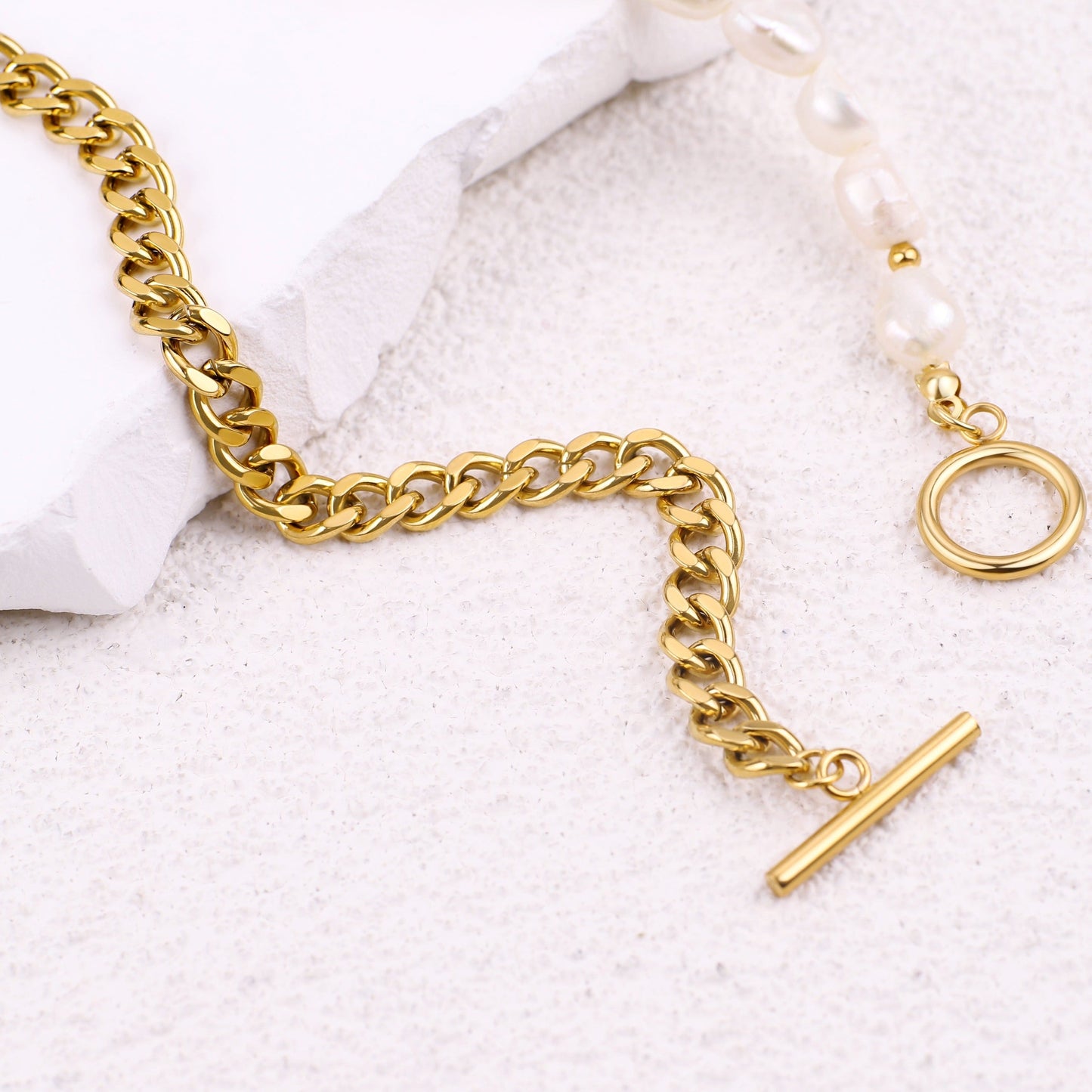 Collier de perles demi-chaîne