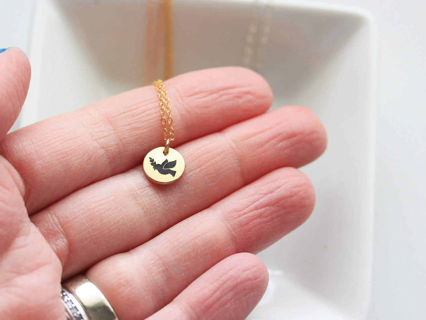 3/8" Engraved Disc Necklace