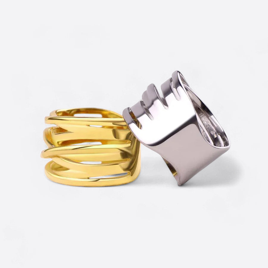 Bague de déclaration enroulée de fil