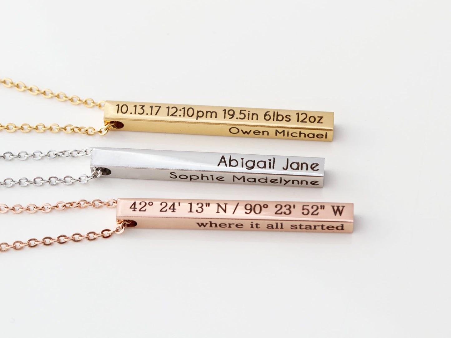 4 Sided Bar Necklace