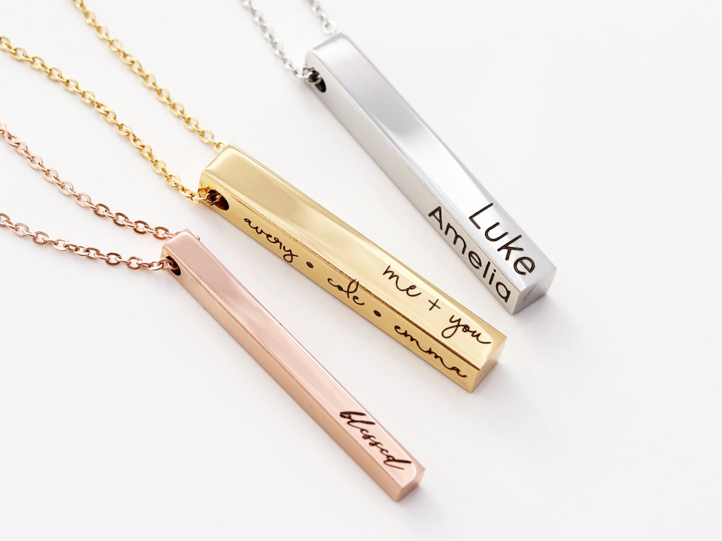 4 Sided Bar Necklace