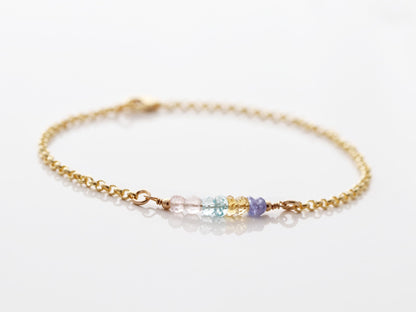 Gemstone Birthstone Bracelet - Build Your Own