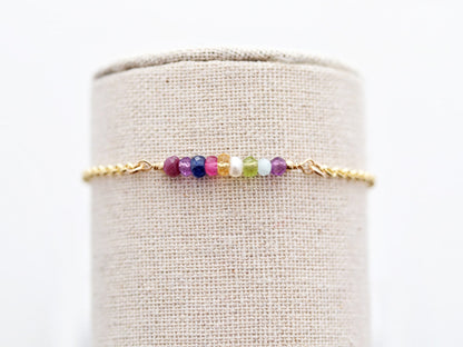Gemstone Birthstone Bracelet - Build Your Own