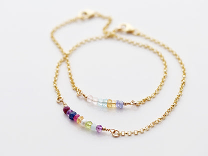 Gemstone Birthstone Bracelet - Build Your Own