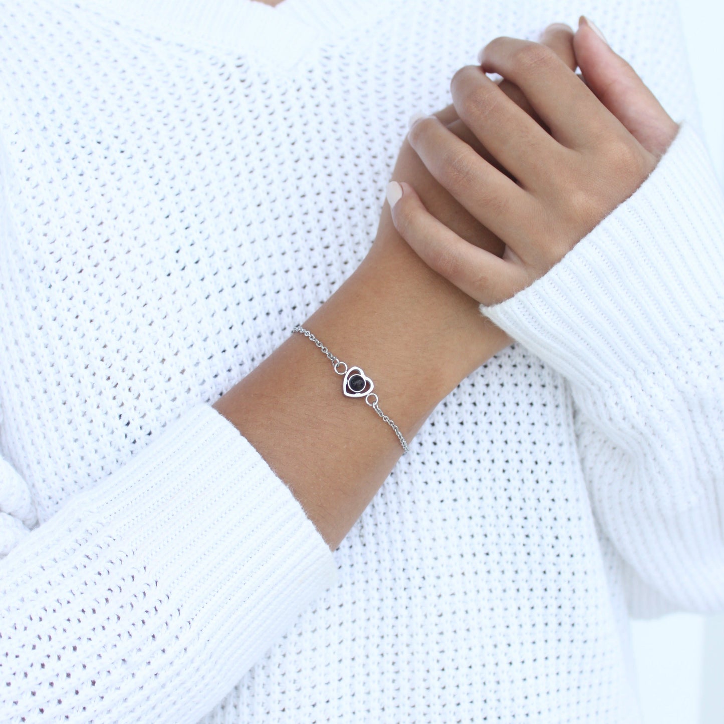Heart Projection Chain Bracelet