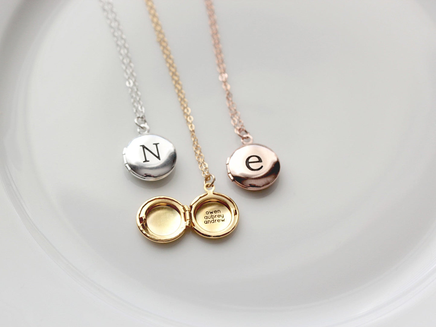 Children's Engraved Lockets | Heart, Oval, Circle