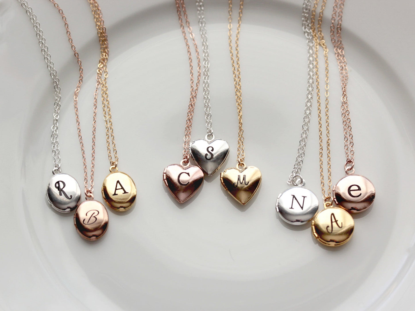 Children's Engraved Lockets | Heart, Oval, Circle