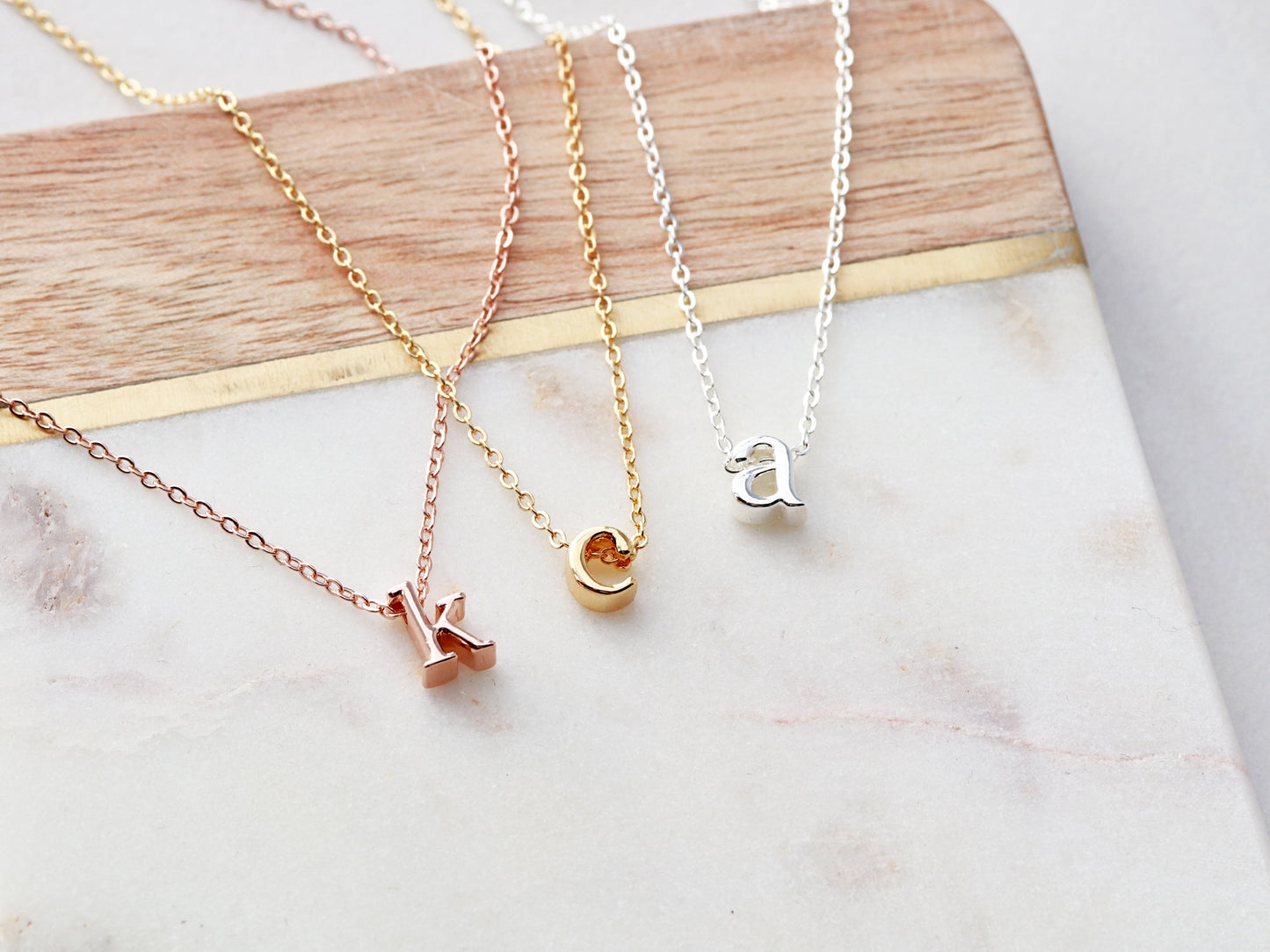 Lowercase Initial Necklace