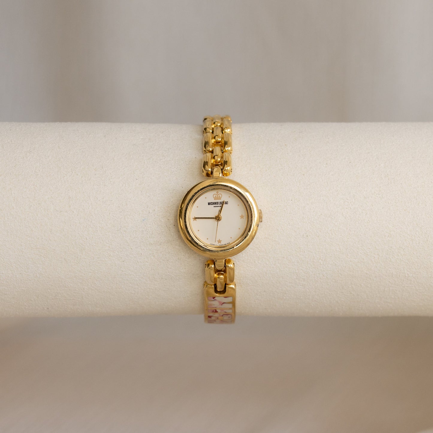 Vintage Michiko Kishino Round Gold Watch