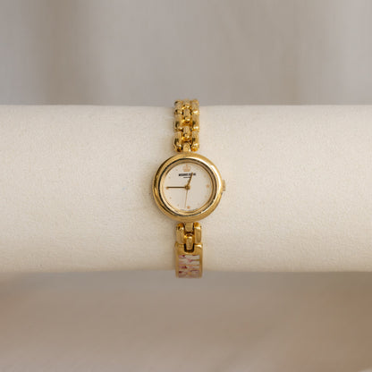 Vintage Michiko Kishino Round Gold Watch