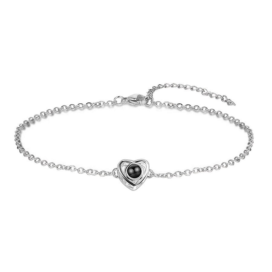 Heart Projection Chain Bracelet