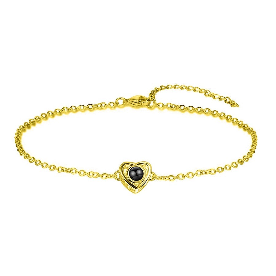 Heart Projection Chain Bracelet